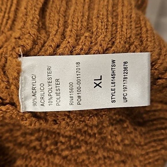 💕WIT & WISDOM💕 Cable Stitch Mock Neck Sweater Vest ~ Nutmeg Brown XL NWT - Picture 13 of 14
